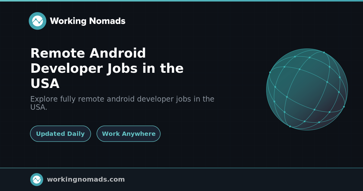 Remote Android Developer Jobs in the USA | Working Nomads