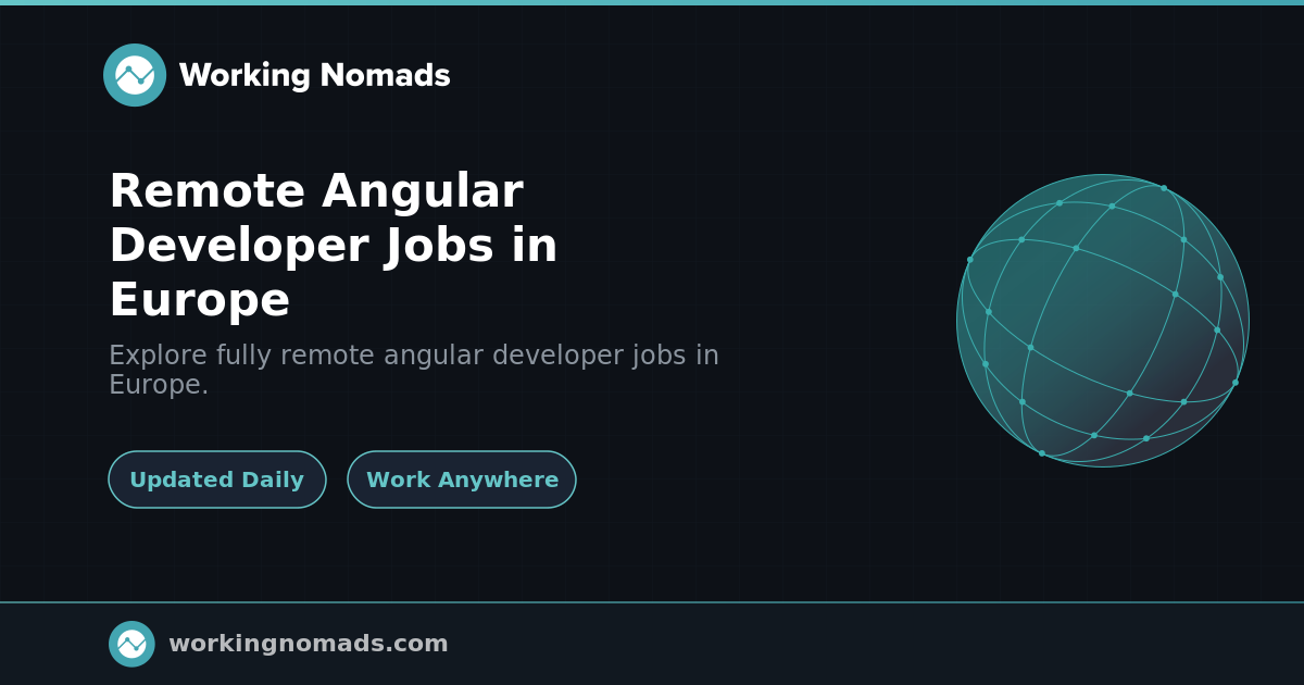 Remote Angular Developer Jobs in Europe | Working Nomads