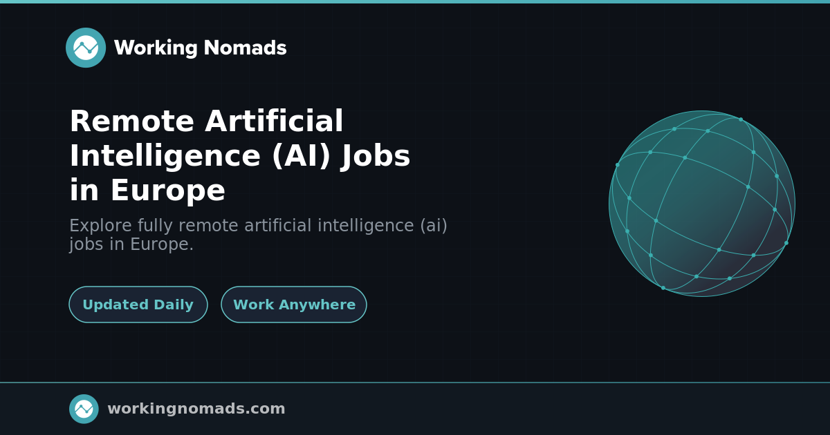 Remote Artificial Intelligence (AI) Jobs in Europe | Working Nomads