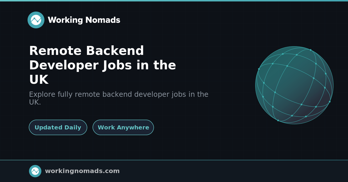 Remote Backend Developer Jobs in the UK | Working Nomads