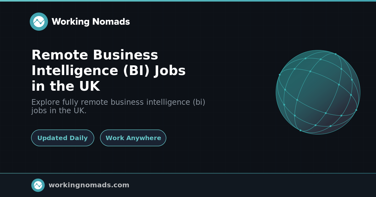 Remote Business Intelligence (BI) Jobs in the UK | Working Nomads