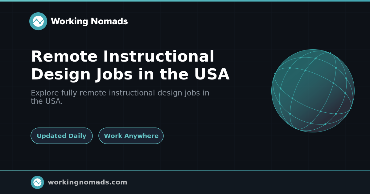Remote Instructional Design Jobs in the USA | Working Nomads