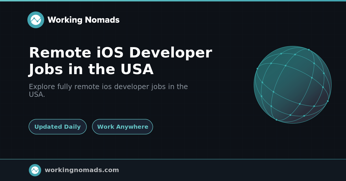 Remote iOS Developer Jobs in the USA | Working Nomads