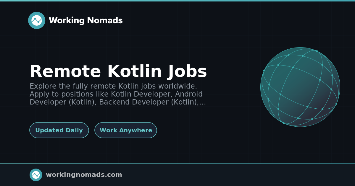 Remote Kotlin Jobs | Working Nomads