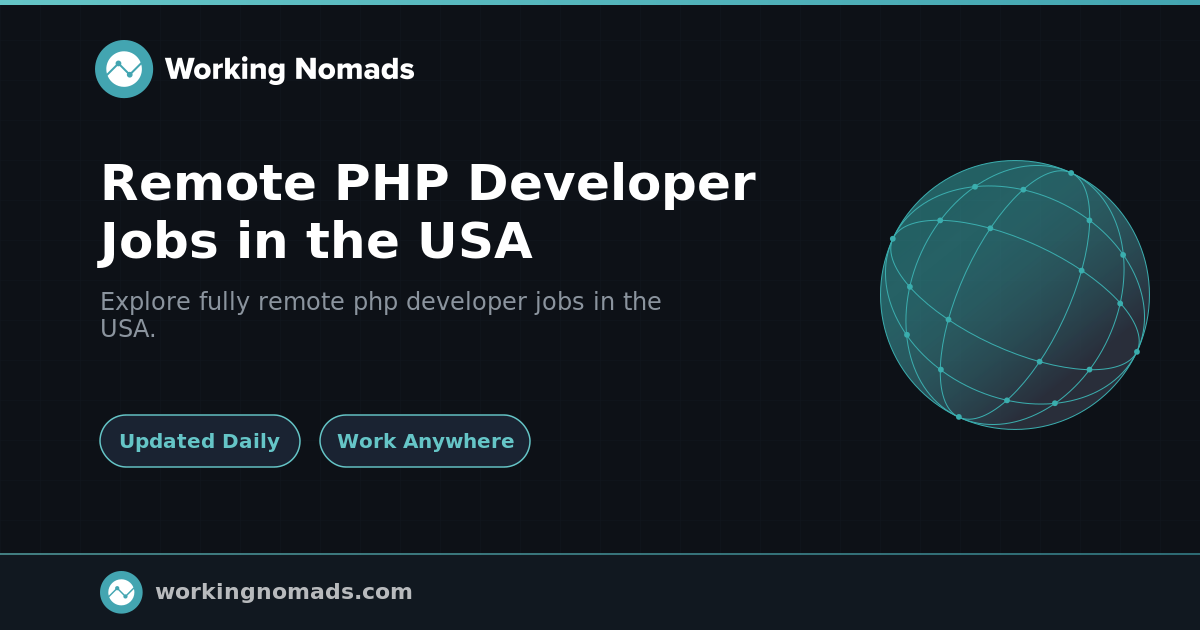 Remote PHP Developer Jobs in the USA | Working Nomads
