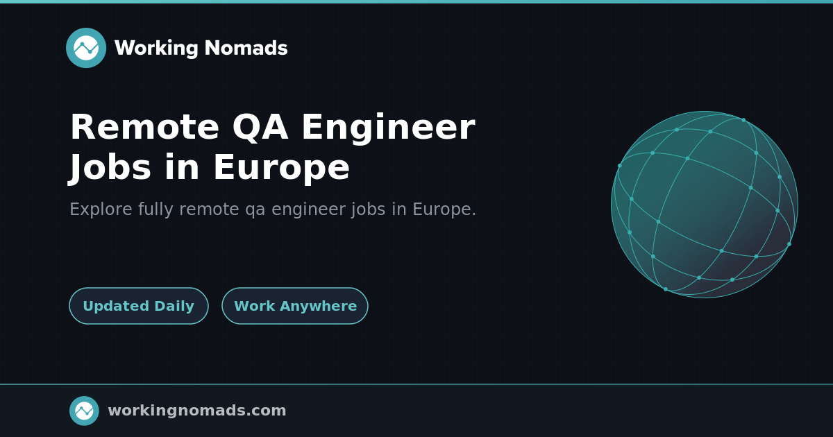 Remote QA Engineer Jobs in Europe | Working Nomads