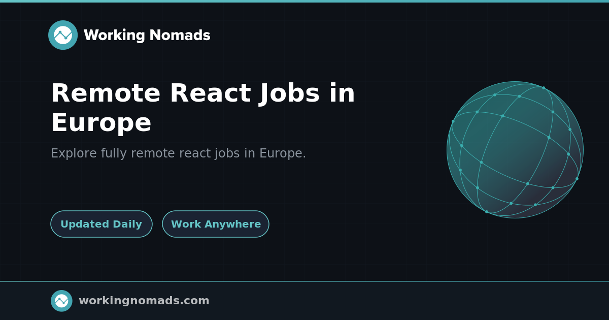 Remote React Jobs in Europe | Working Nomads