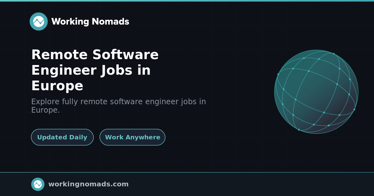 Remote Software Engineer Jobs in Europe | Working Nomads