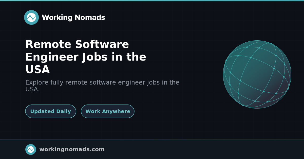 Remote Software Engineer Jobs in the USA | Working Nomads