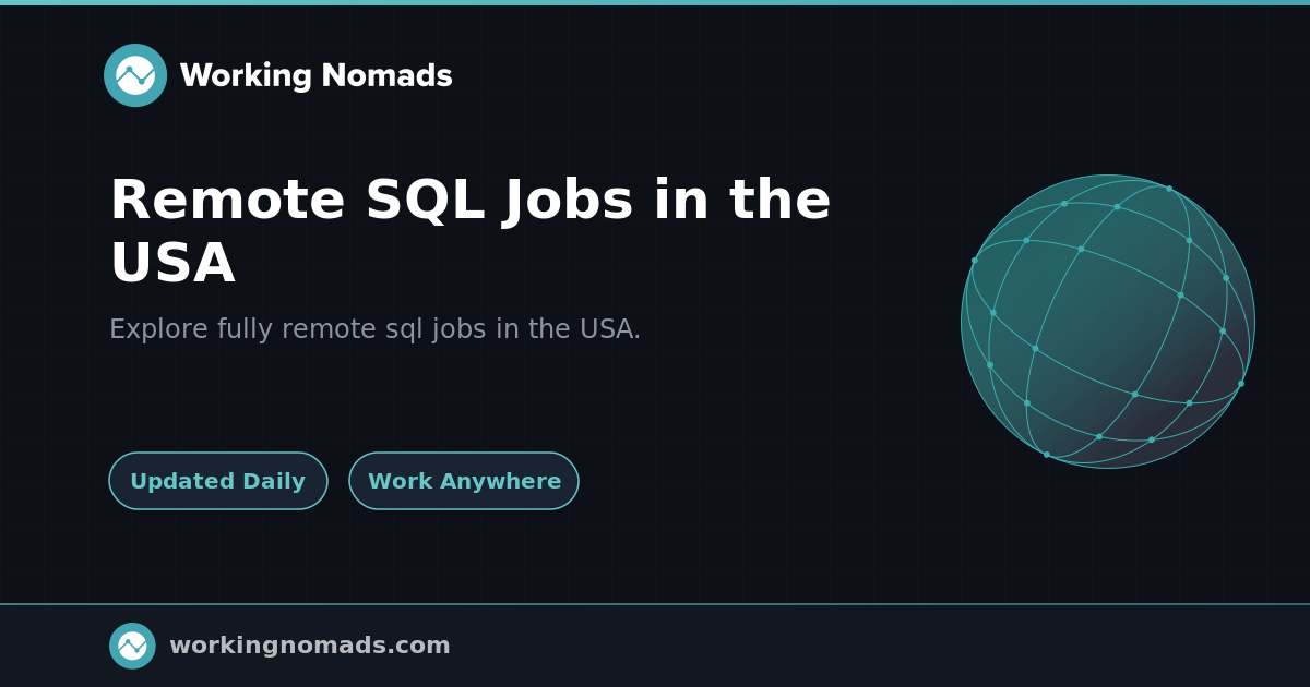 Remote SQL Jobs in the USA | Working Nomads