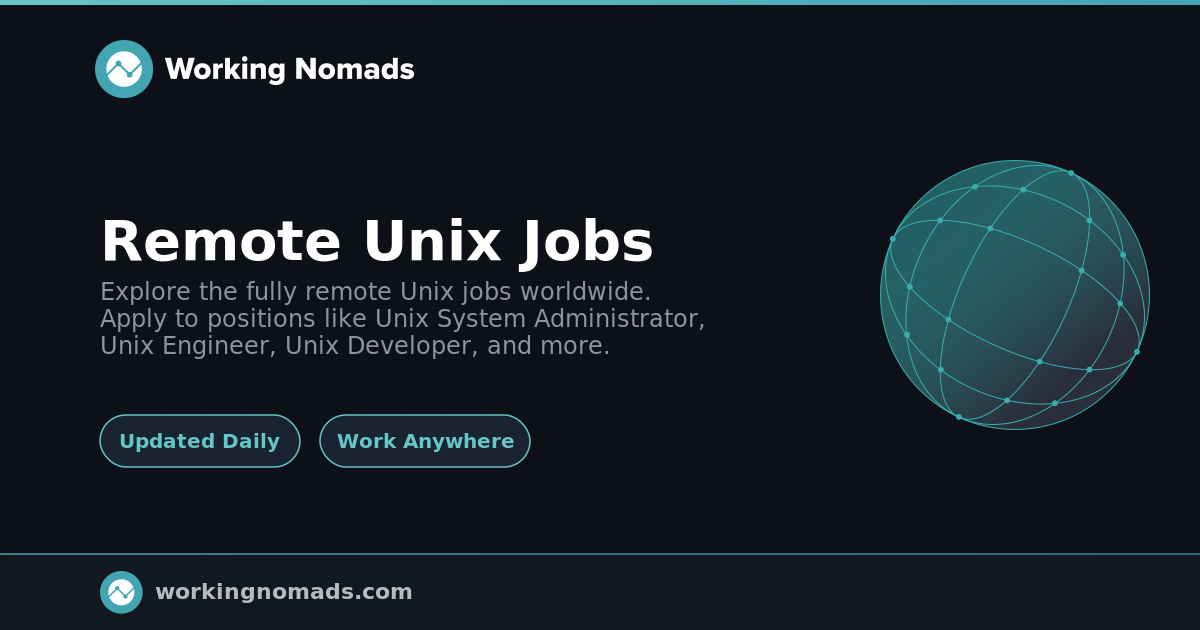 Remote Unix Jobs | Working Nomads